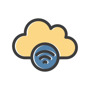 Vektör wifi düz biçim simgesi