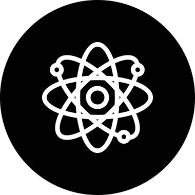 Atom simgesinin vektör illüstrasyonu 