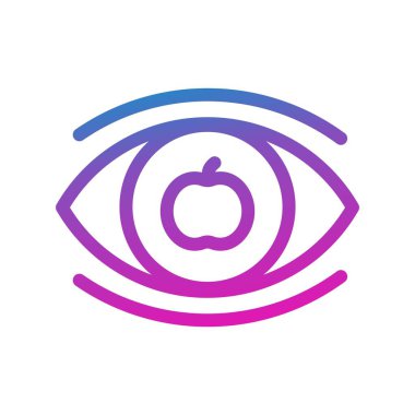 Göz simgesinin vektör illüstrasyonu 