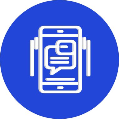 Vektör iletisi düz biçim simgesi