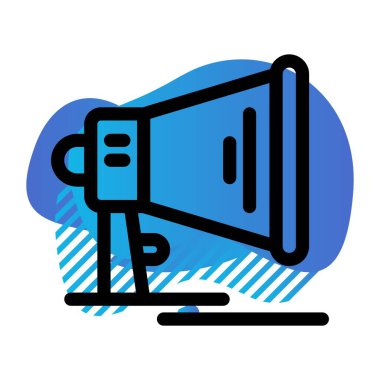 vektör hoparlörü düz biçim simgesi