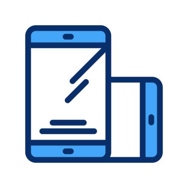 Vektör mobil düz biçim simgesi