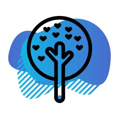 vektör ağacı düz biçim simgesi