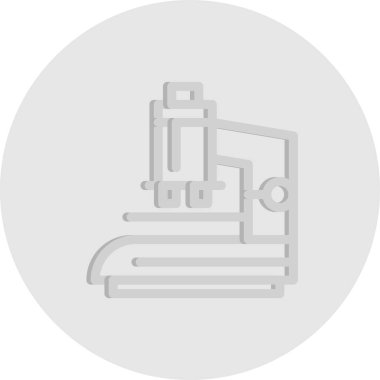  Mikroskop simgesinin vektör çizimi 