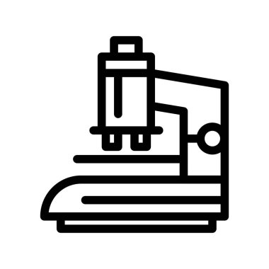  Mikroskop simgesinin vektör çizimi 