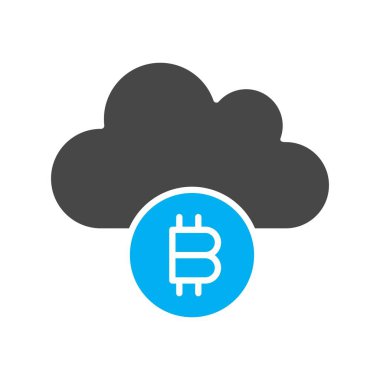 Vektör Bitcoin düz biçim simgesi