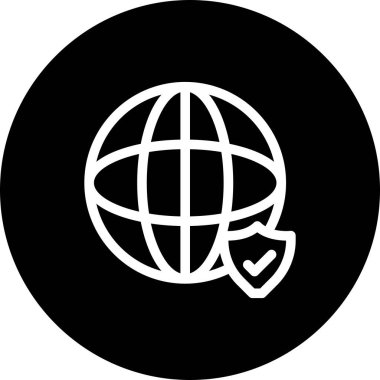 Dünya simgesinin vektör illüstrasyonu 