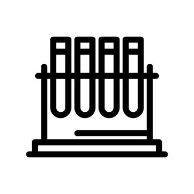 Vektör test tüpü simgesi 