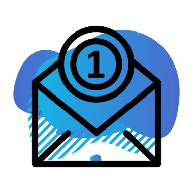 Vektör E- posta düz biçim simgesi