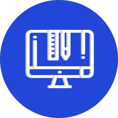 Lcd simgesinin vektör illüstrasyonu  