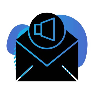 Hoparlör simgesinin vektör illüstrasyonu 