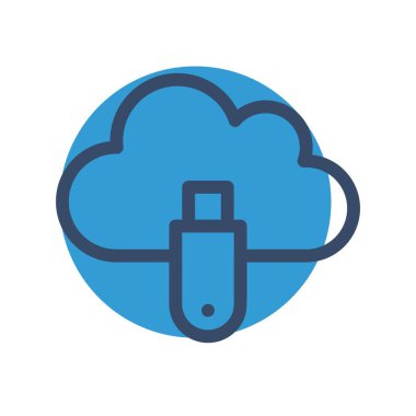 Vektör usb düz biçim simgesi