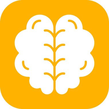 Beyin simgesinin vektör illüstrasyonu