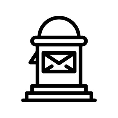 vektör posta kutusu düz biçim simgesi   