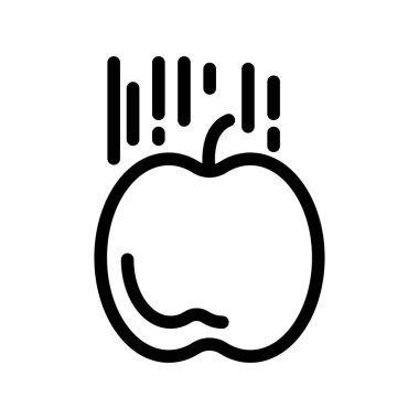 elma simgesinin vektör illüstrasyonu 
