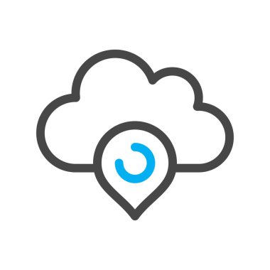 Vektör pin düz biçim simgesi