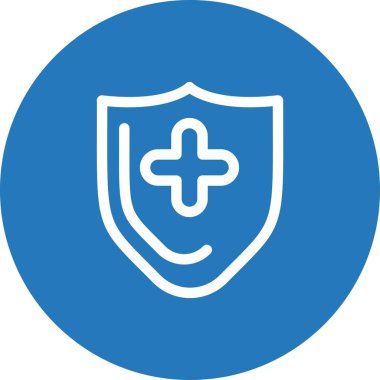 Kalkan simgesinin vektör illüstrasyonu 