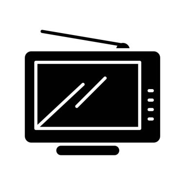 vektör tv düz biçim simgesi