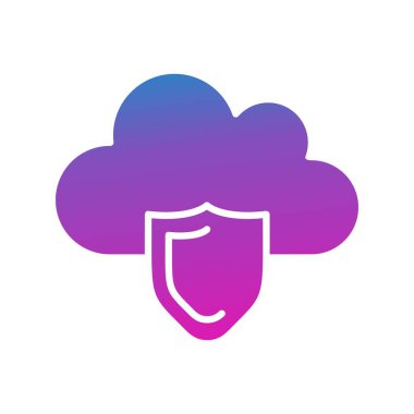 Bulut simgesinin vektör illüstrasyonu 