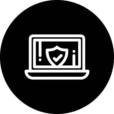 Dizüstü bilgisayar simgesinin vektör çizimi 