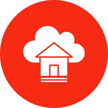 Vektör evi düz biçim simgesi