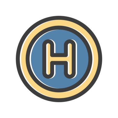 Hastane simgesinin vektör illüstrasyonu