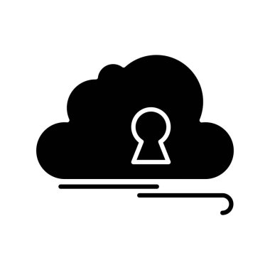 Bulut simgesinin vektör illüstrasyonu 