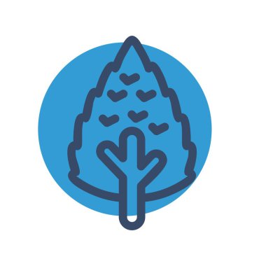 vektör ağacı düz biçim simgesi