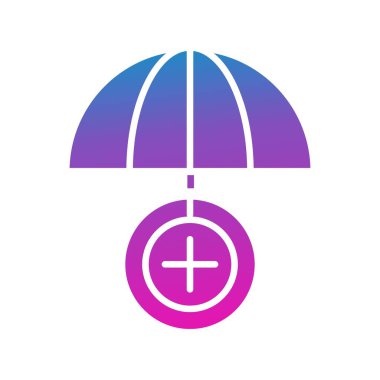 Şemsiye simgesinin vektör illüstrasyonu 