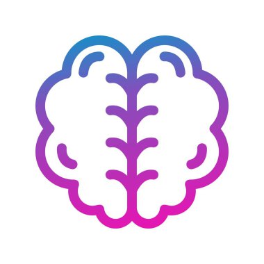 Beyin simgesinin vektör illüstrasyonu