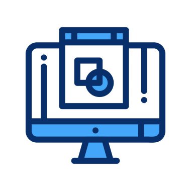 Lcd simgesinin vektör illüstrasyonu  