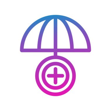 Şemsiye simgesinin vektör illüstrasyonu 