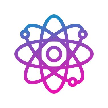 Atom simgesinin vektör illüstrasyonu 