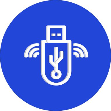 Vektör usb düz biçim simgesi