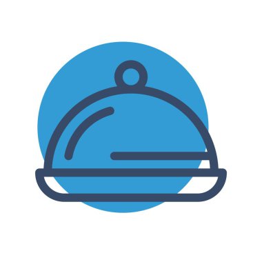  Çanak simgesinin vektör illüstrasyonu   