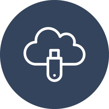 Vektör usb düz biçim simgesi