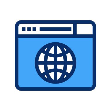 Web sitesi simgesinin vektör illüstrasyonu 