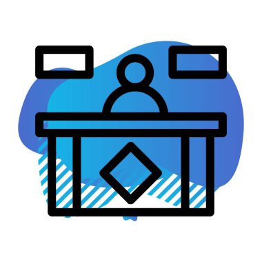 Resepsiyon Simgesi Vektör illüstrasyonu 