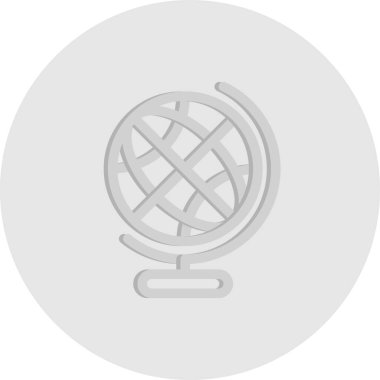 Vektör Dünya düz biçim simgesi