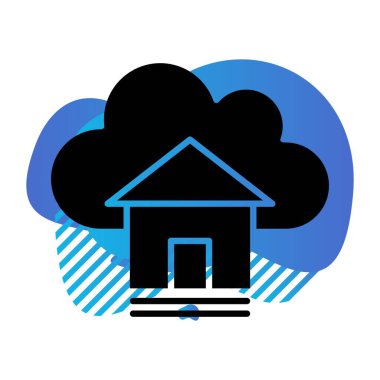 Ev simgesinin vektör illüstrasyonu