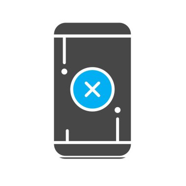 Vektör mobil düz biçim simgesi