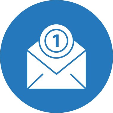 Vektör E- posta düz biçim simgesi