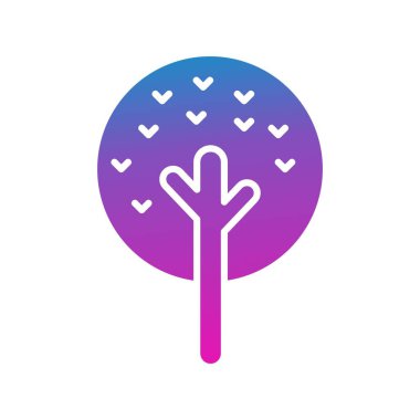 vektör ağacı düz biçim simgesi