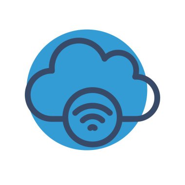 Vektör wifi düz biçim simgesi