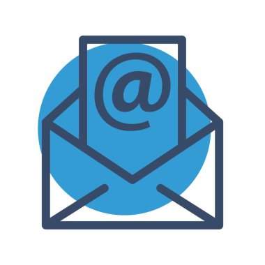 Vektör E- posta düz biçim simgesi