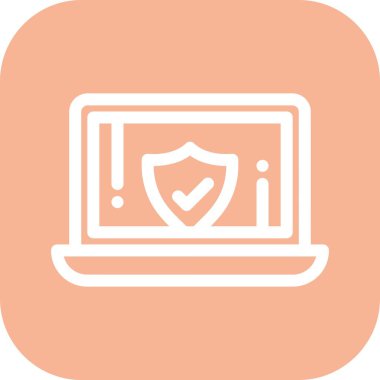 Dizüstü bilgisayar simgesinin vektör çizimi 