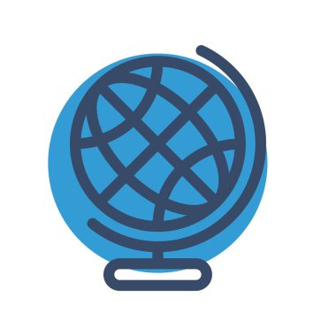 Vektör Dünya düz biçim simgesi