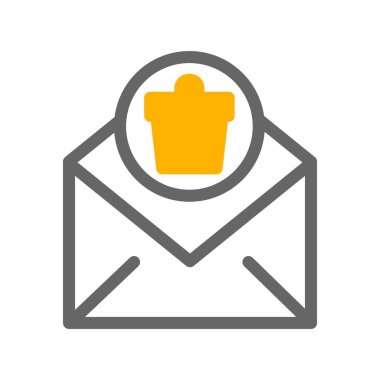 Çöp simgesinin vektör illüstrasyonu