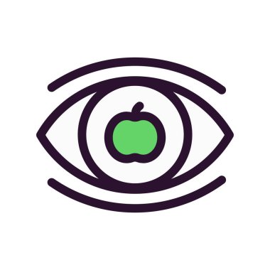 Göz simgesinin vektör illüstrasyonu 