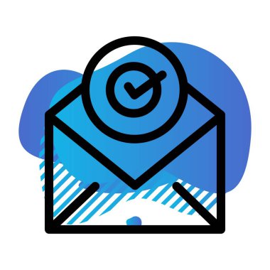 Vektör denetimi düz biçim simgesi